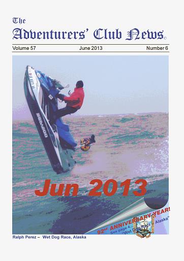 June 2013 Adventurers Club News Cover